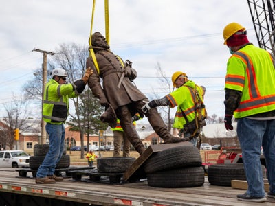 The Last Confederate Monument Owned By The City Of Richmond, Virginia Has Been Removed