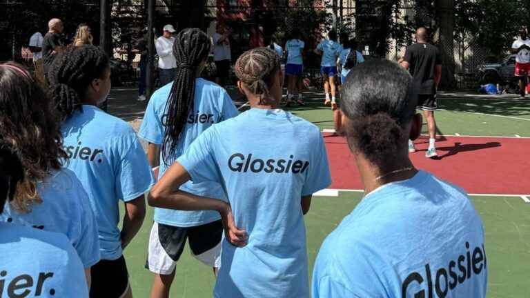 Glossier Partners With WNBA On Court Refurbishment