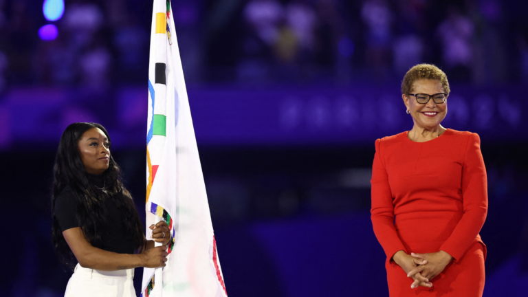 Los Angeles Mayor Karen Bass Wears Sergio Hudson In Paris