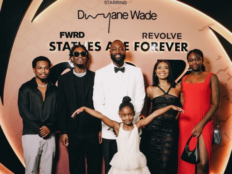 Although Everyone’s Talking About The Dwyane Wade Heat Statue, His Family Is The Real Work Of Art