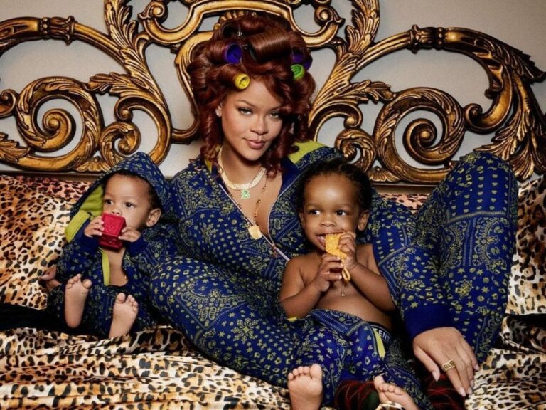 Rihanna And Her Sons Rock Matching Onesies Just In Time For The Holiday Season 