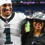 Jalen Hurts’ Mom Supports Her Son With Philadelphia Eagles Gear And Victory Dance